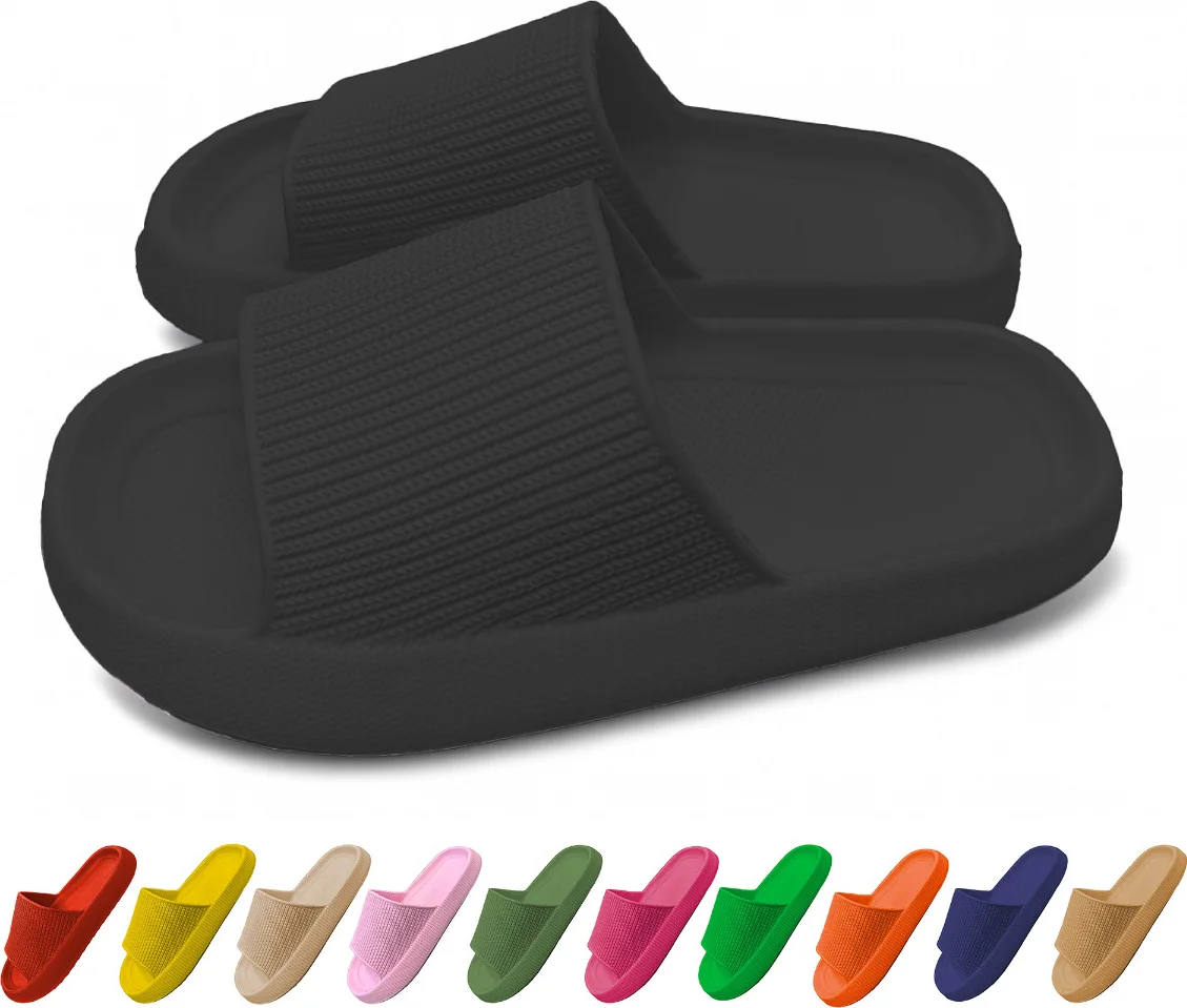 Lucovitaal Orthopedische Bad Slippers Zwart Maat 37-38 1 paar