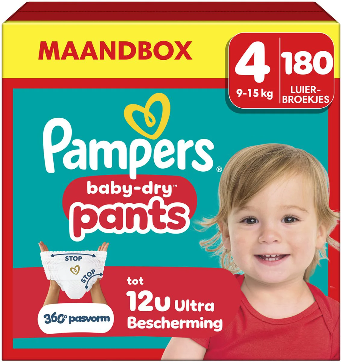 Pampers Baby Dry Luierbroekjes Maat 4 (9-15 kg) 180 stuks