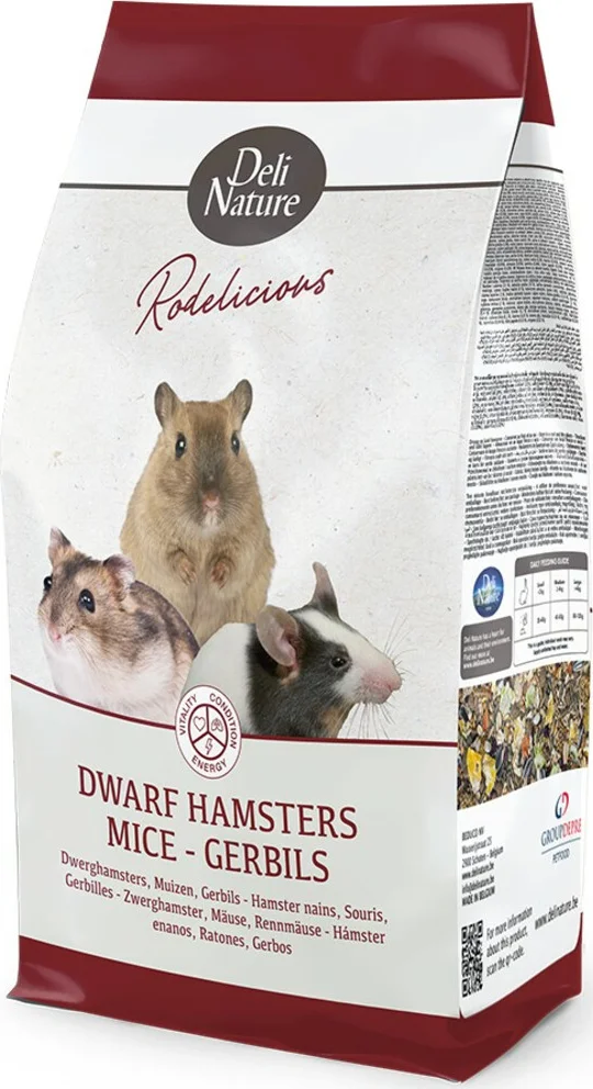 Deli Nature Rodelicious Dwerghamsters, Muizen en Gerbils 750 gr