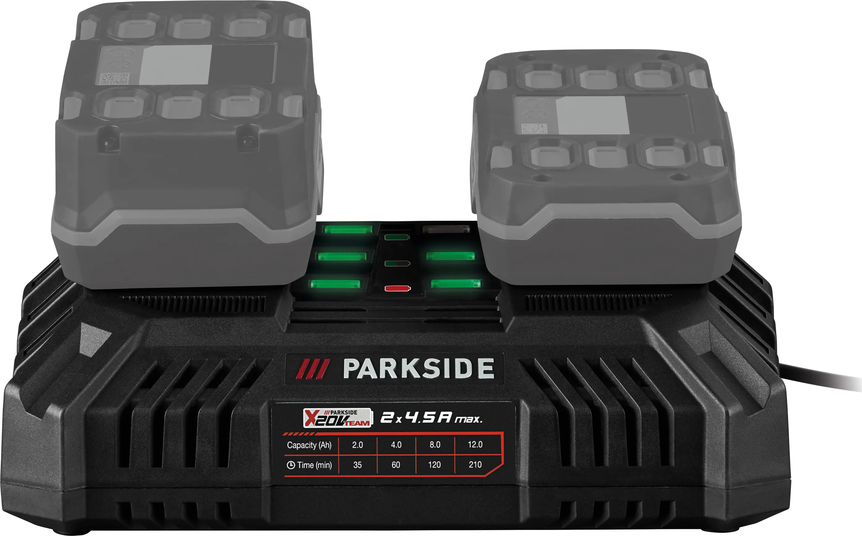 PARKSIDE Dubbele acculader 20 V - 4,5 A