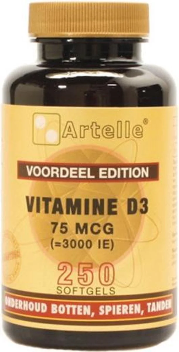 Artelle Vitamine D3 75mcg Softgels 250st 250SG