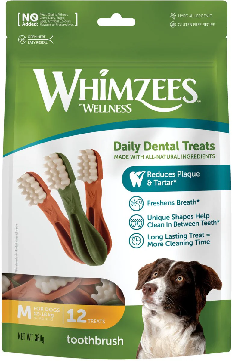 Whimzees Hondensnack Tandenborstel Medium 12 stuks