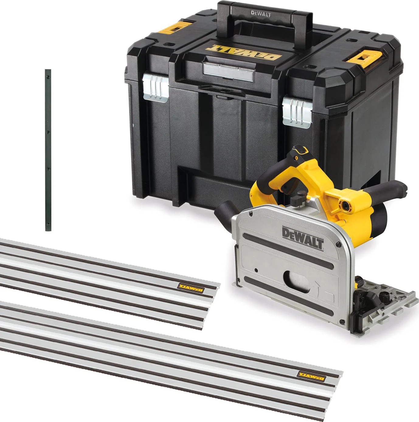 DeWALT DWS520KT Invalzaag incl. 2x Geleiderails en koppelstrip