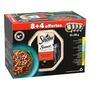 Sheba Kattenvoer Nat Sauce Collection Traiteur Selectie Multipack 12x85 gr