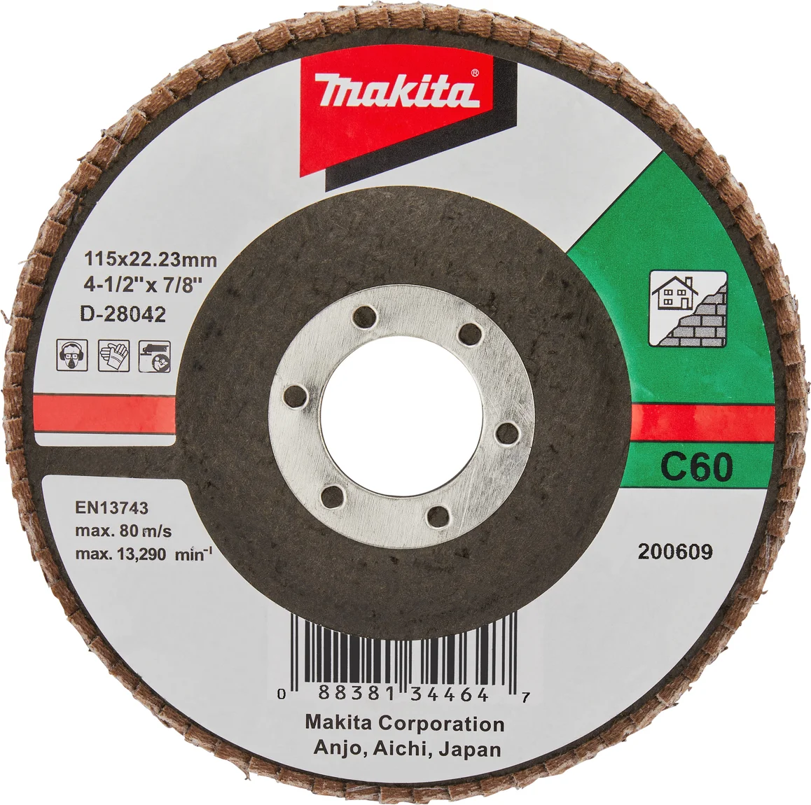 Makita D-28042 Lamellenschuurschijf C60 | 115mm