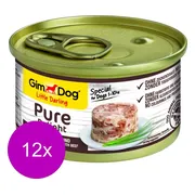 12x GimDog Little Darling Pure Delight Kip - Rund 85 gr