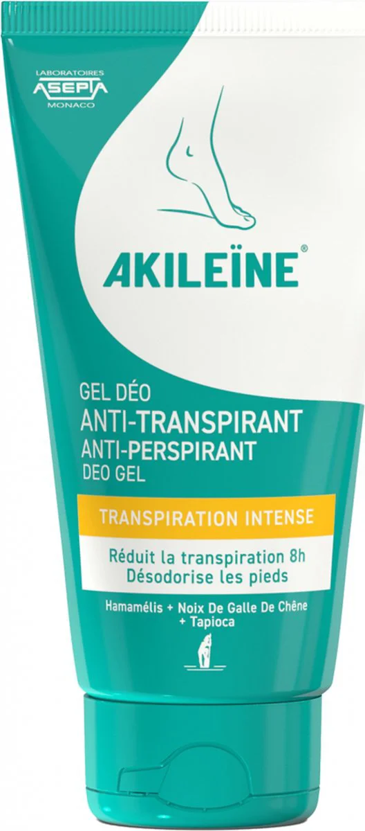 Akileine Anti-Transpirant Gel Voeten Hevige Transpiratie 75ML