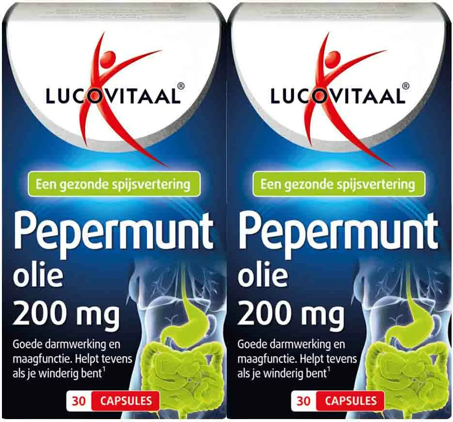 2x Lucovitaal Pepermuntolie 30 capsules