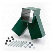 Hoekverbinding Vierkant Schommel schuin(100º) 90x90mm groen + Bevestigingsmateriaal