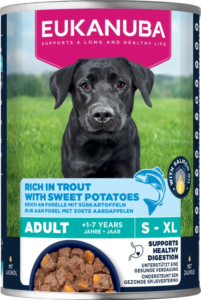 Eukanuba Hondenvoer Nat Life Care Dog Adult Forel en Zoete Aardappel 400 gr