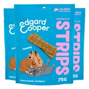 3x Edgard & Cooper Adult Strips Zalm & Kip 75 gr