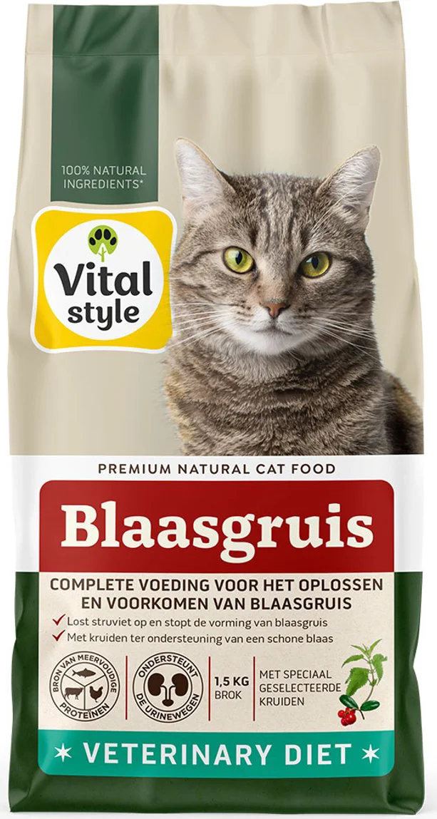 Vitalstyle Blaasgruis Kattenvoer 1,5 kg