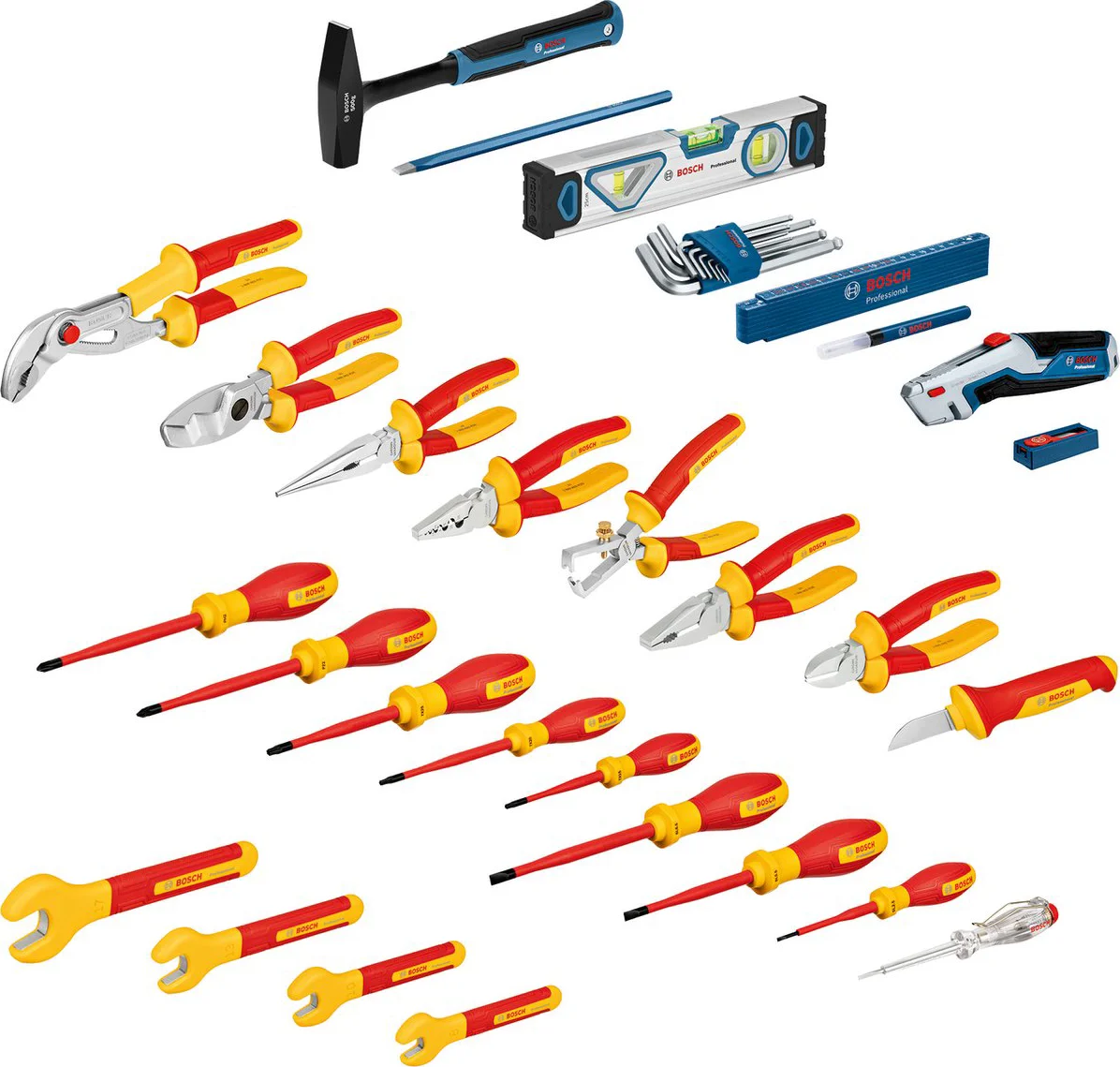 Bosch Professional Elektricien handgereedschapset 36-delig in L-Boxx - 1600A02NG4
