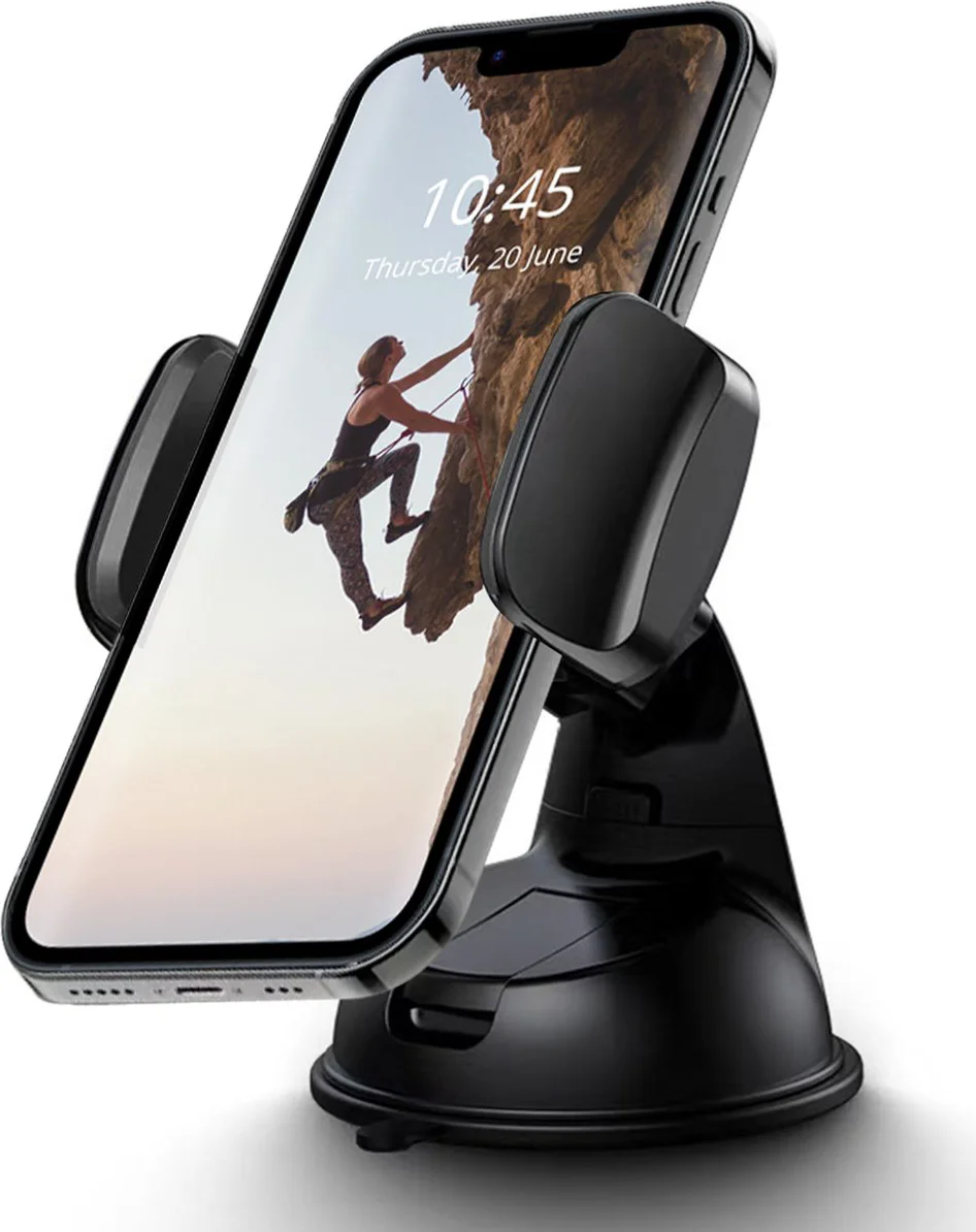 imoshion 2-in-1 Telefoonhouder Auto met Krachtige Zuignap voor Dashboard en Raam - 360° Draaibaar - GSM Houder - Auto Accessories