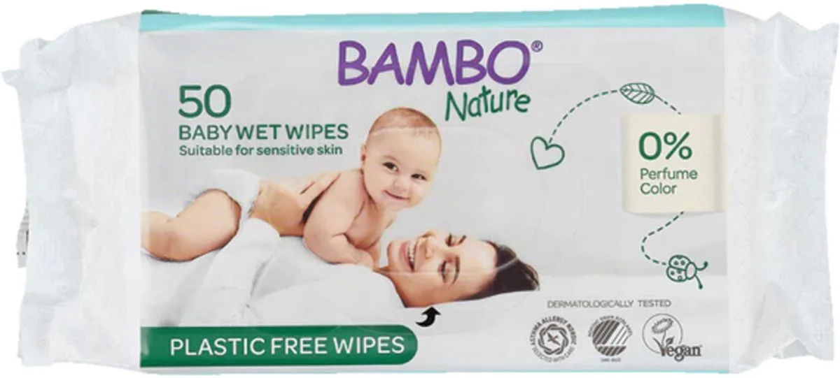 Bambo Nature Bio Babydoekjes 50ST