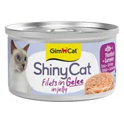 GimCat Kattenvoer Nat ShinyCat Filets in Jelly Tonijn & Garnalen 70 gr