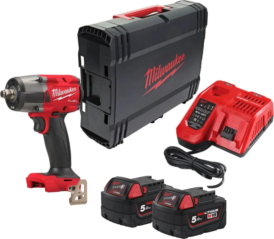 Milwaukee M18 FUEL™ FMTIW2F12-502X Accu slagmoersleutel 745Nm 1/2" frictiering 18V 5.0Ah in HD-Box - 4933478450