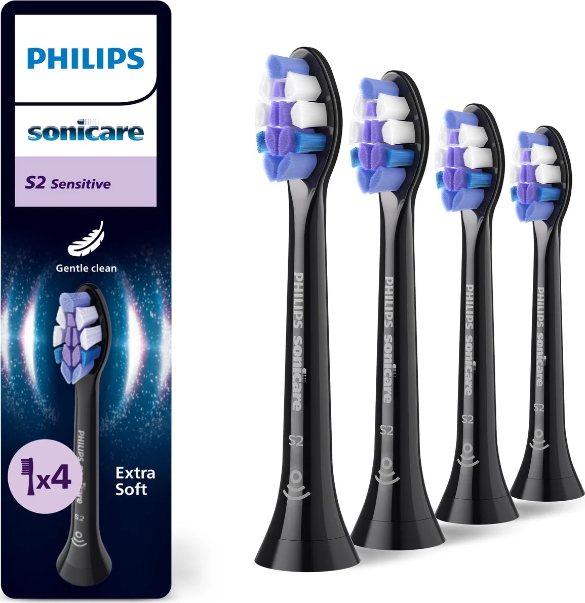 Philips Sonicare Optimal Sensitive HX6054/88 Zwart (4 stuks)