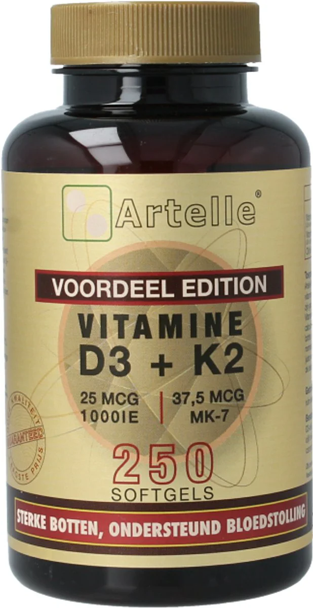 Artelle Vitamine D3 & K2 Softgels 250ST
