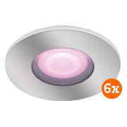 Philips Hue Xamento badkamer inbouwspot White and Color - Chroom - Rond 6-pack