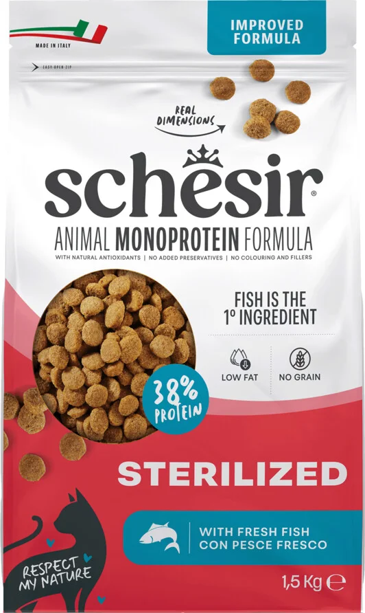Schesir Monoproteïne Promo Kattenvoer Droog Sterilized Vis 1,5 kg