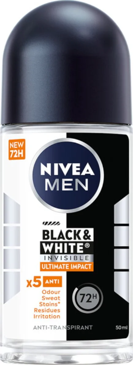 NIVEA Men Deodorant Roller Black & White Ultimate Impact 50 ml