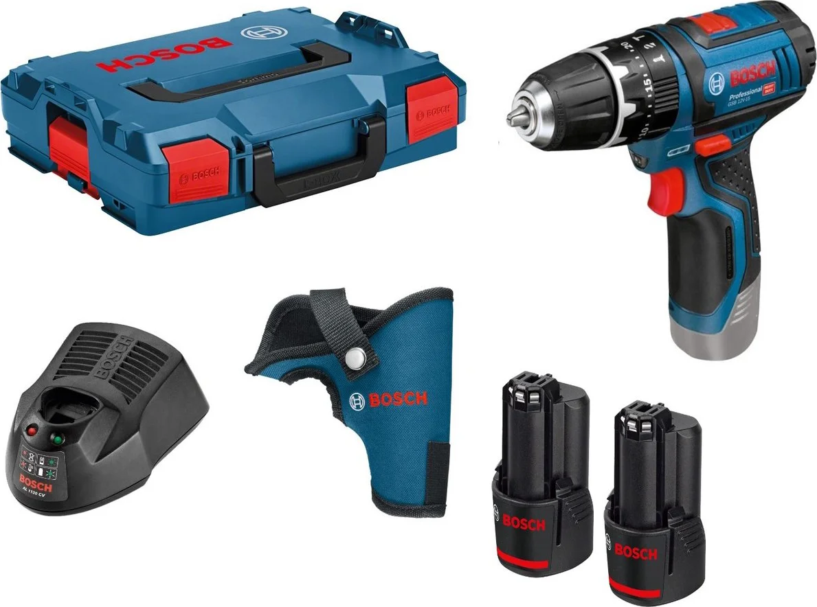 Bosch Professional PRO GSB 12V-15 Accu klop-/schroefboormachine 2x 2.0Ah - 06019B6906