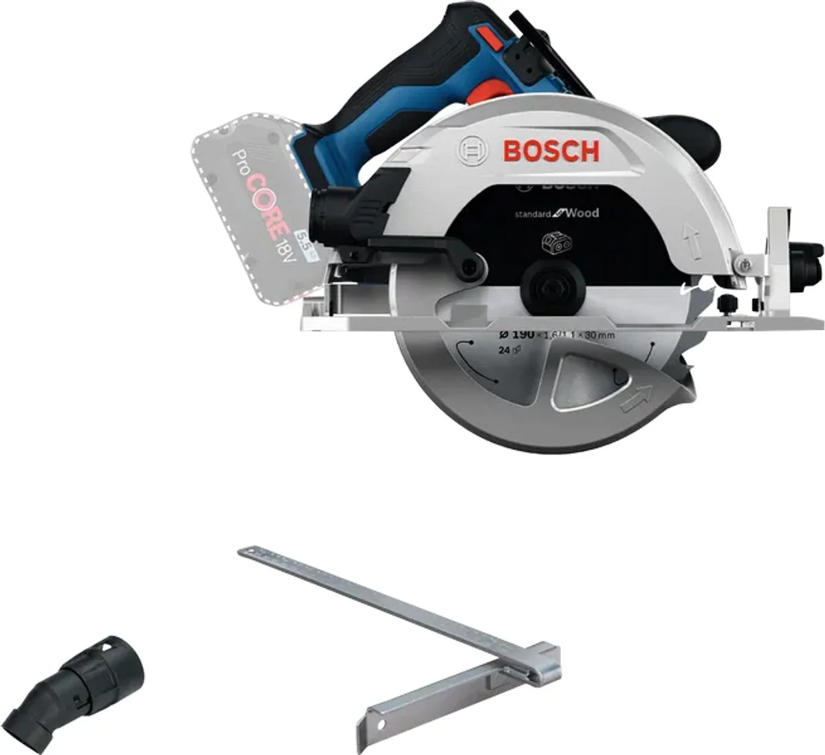 Bosch Professional PRO GKS 18V-68-2 Accu cirkelzaag 190mm 18V Basic Body in L-Boxx - 06016D0001