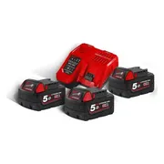 Milwaukee M18 NRG-503 Accu Starterset 18V 3x 5.0Ah - 4933451423
