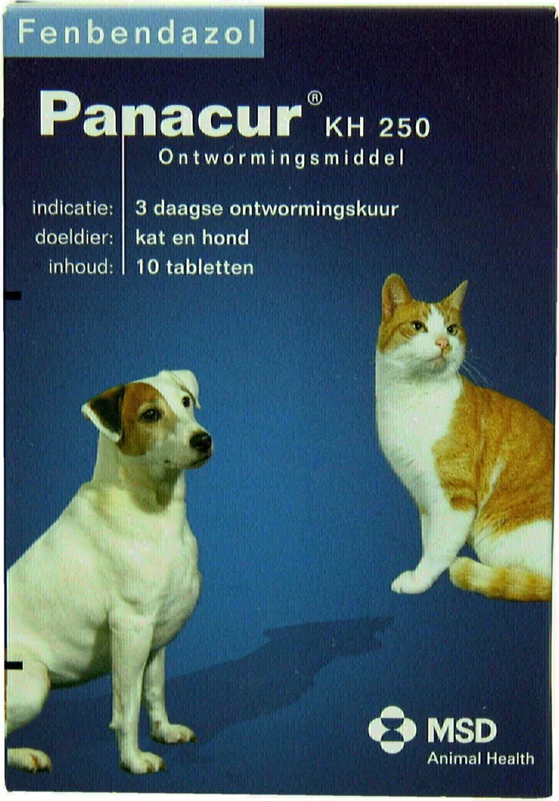 Panacur Ontworming Tabletten Hond - Kat 250 mg 10 tabletten