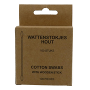 Bezouwen Wattenstokjes Hout 100ST