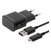 USB stekker – 2A stekker – USB adapter – 1 meter Geschikt voor: Micro USB kabel - Geschikt voor: Samsung Galaxy A3 A5 A6 2017 / 2018 A7 J3 J4 J5 J6 S4 S5 S6 S7 Edge / Wiko Sony / Nokia / Motorola / Huawei - zwart