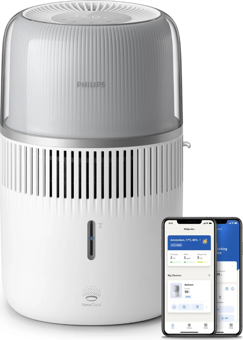 Philips Luchtbevochtiger 5000-serie HU5710/00 - Stille werking (12 dB) - 4,5 L - Aromatherapie - Wit