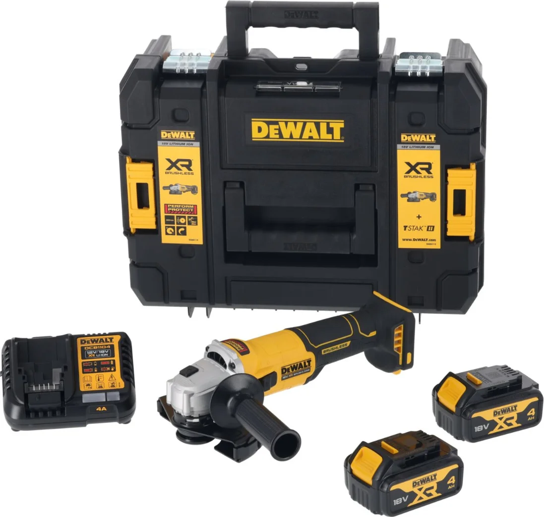 DeWALT DCG407M2T Accu haakse slijper 18V XR 4.0Ah in TSTAK