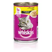 12x Whiskas Blik Adult Brokjes in Saus Kip 400 gr