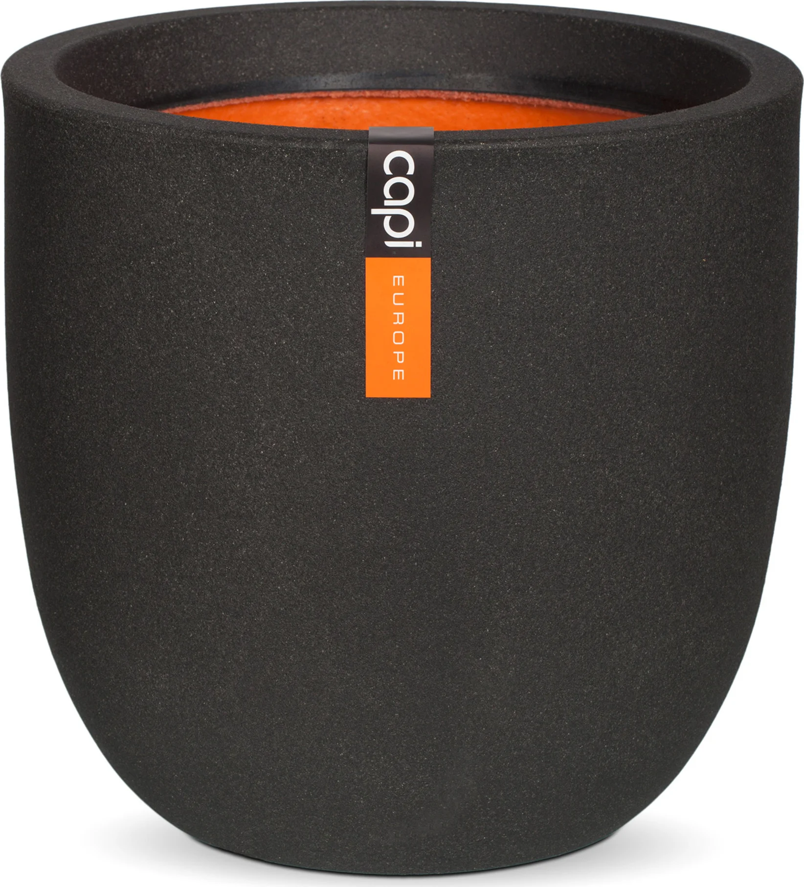 Capi Europe - Bloempot bol Smooth NL - 43x41 - Zwart - Bloempot voor binnen en buiten - Levenslang garantie - Breukbestendig - 100% Recyclebaar - CO2 Neutraal geproduceerd - KBL933