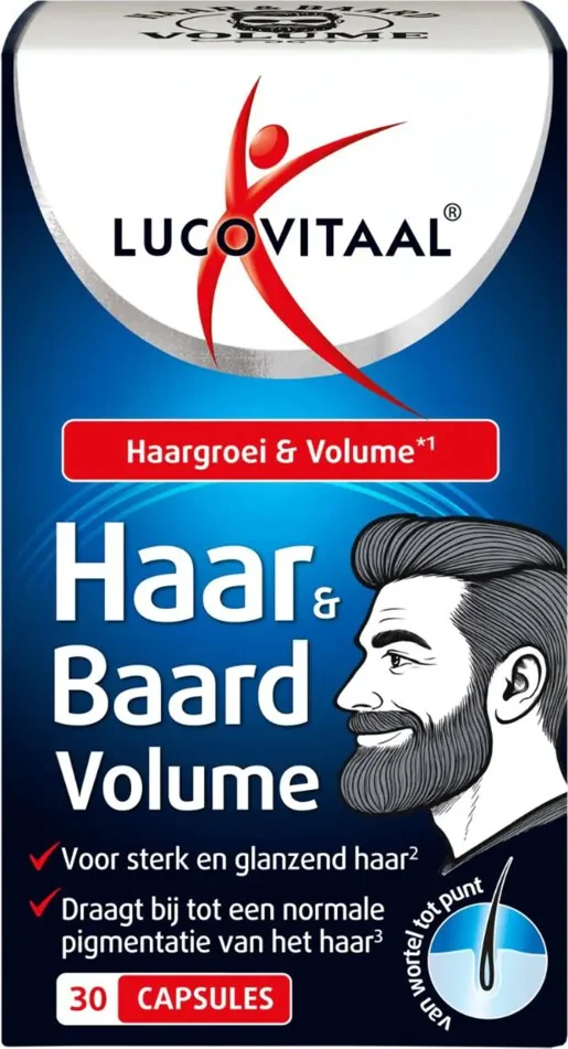 2x Lucovitaal Haar & Baard Volume 30 capsules