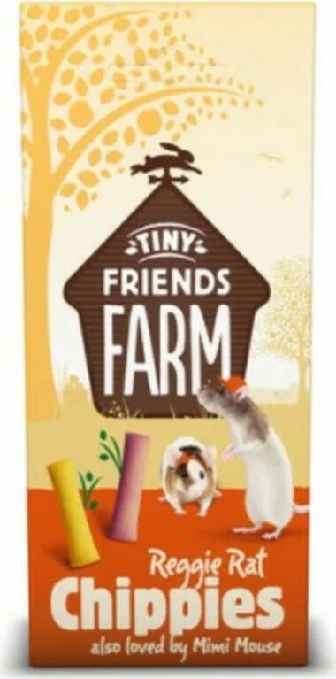 8x Tiny Friends Farm Reggie Rat Chippies 120 gr