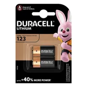2x Duracell Ultra Foto Batterij 123 2 stuks