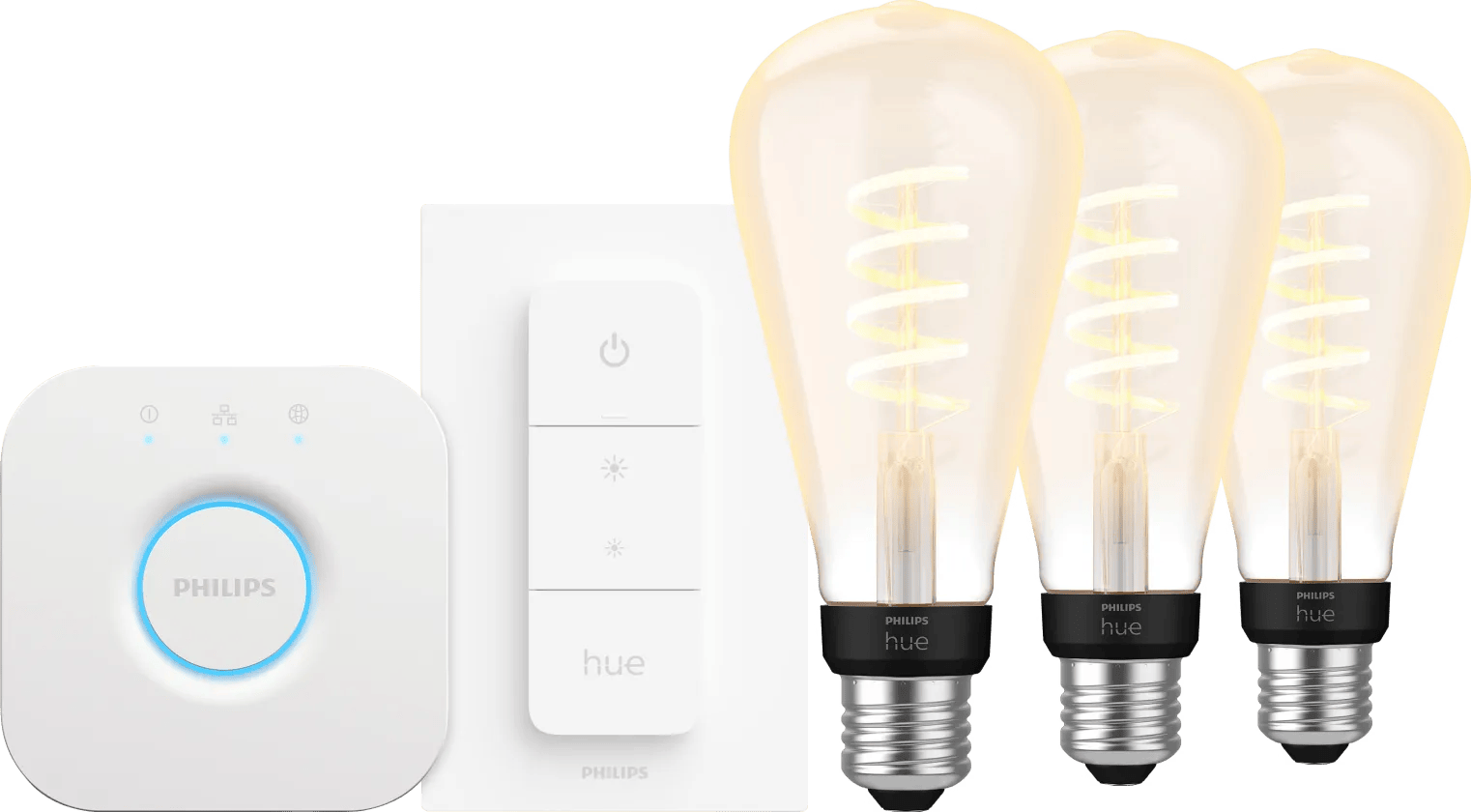 Philips Hue Filament White Ambiance Edison XL 3-Pack Startpakket