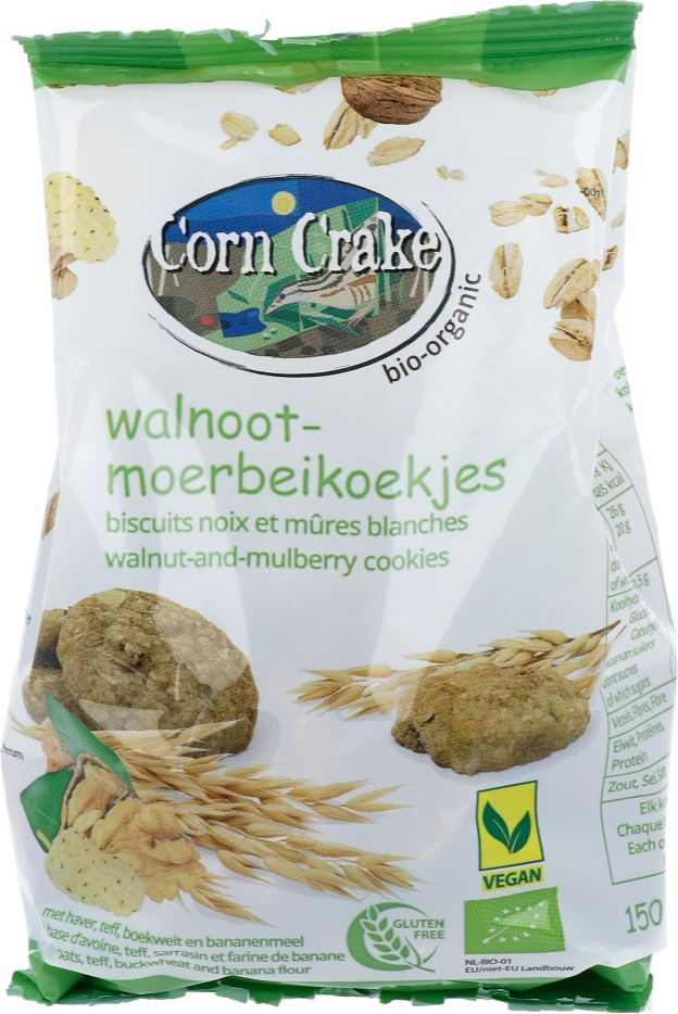 Corn Crake Walnoot Moerbei Koekjes 150GR