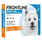 Frontline Spot On Anti Vlooien en Teken Druppels Hond 2 - 10 kg 6 pipetten
