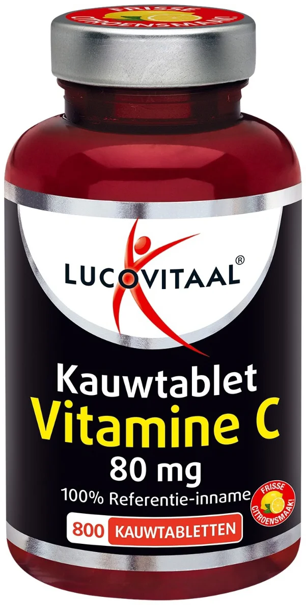 Lucovitaal Vitamine C 80mcg Kauwtablet Citroen 800 tabletten