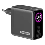 Sitecom 140W GaN Oplader met led scherm