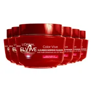 6x L'Oréal Elvive Color Vive Haarmasker 300 ml