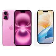 Apple iPhone 16 128GB Roze + BlueBuilt Screenprotector Glas