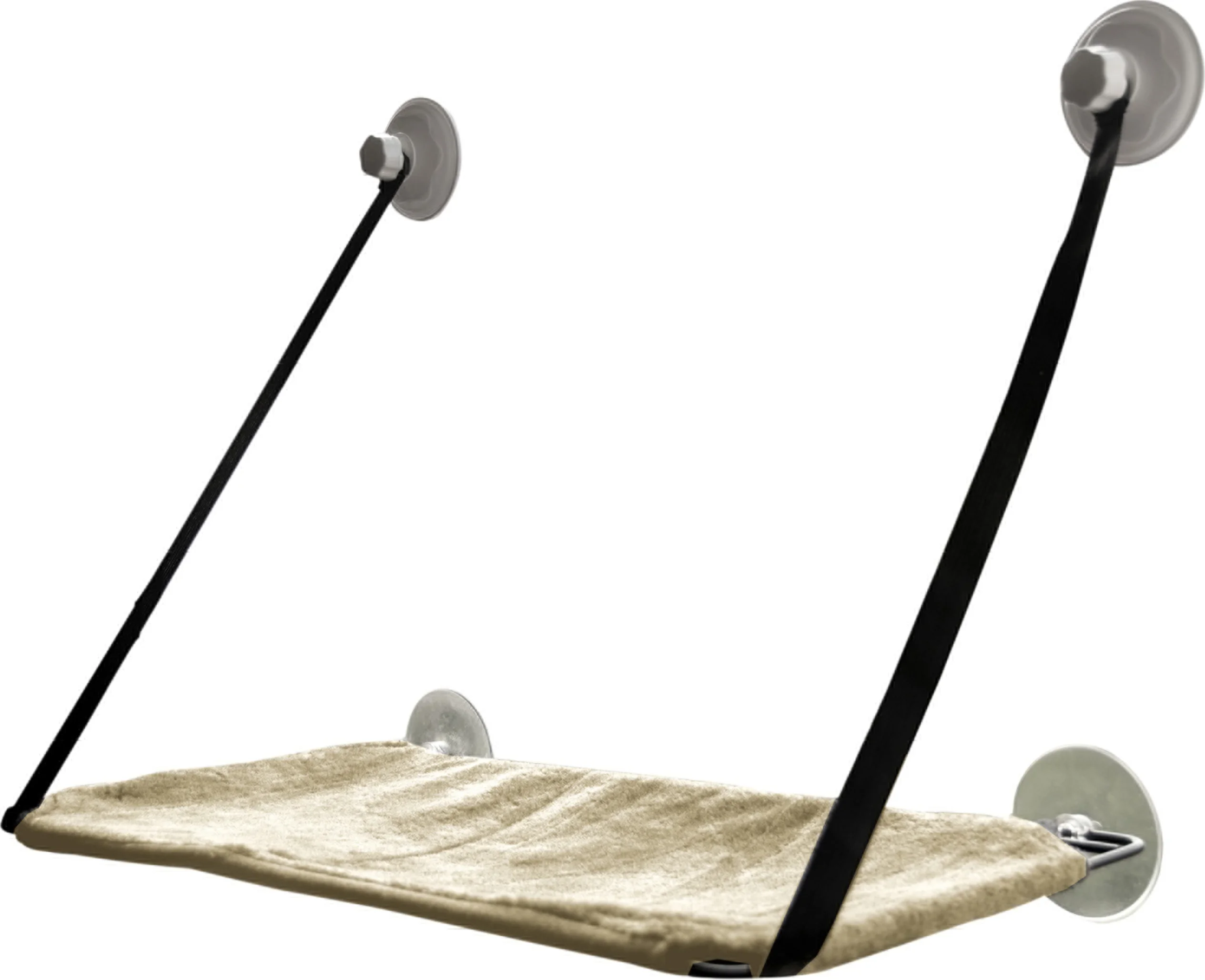 KARLIE Kattenhangmat voor aan het raam, 59 x 32 cm (Beige)
