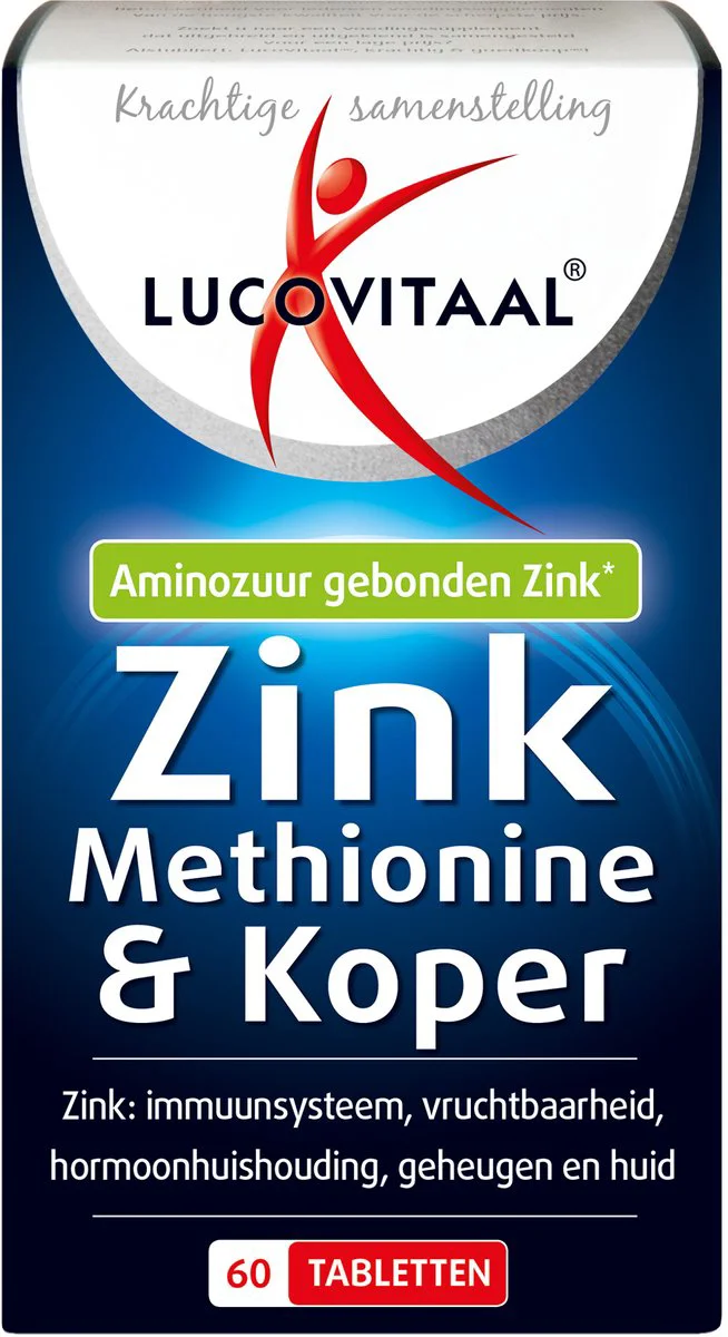 Lucovitaal Zink Methionine & Koper 60 tabletten