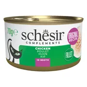 12x Schesir Kattenvoer Kipfilet in Bouillon 70 gr