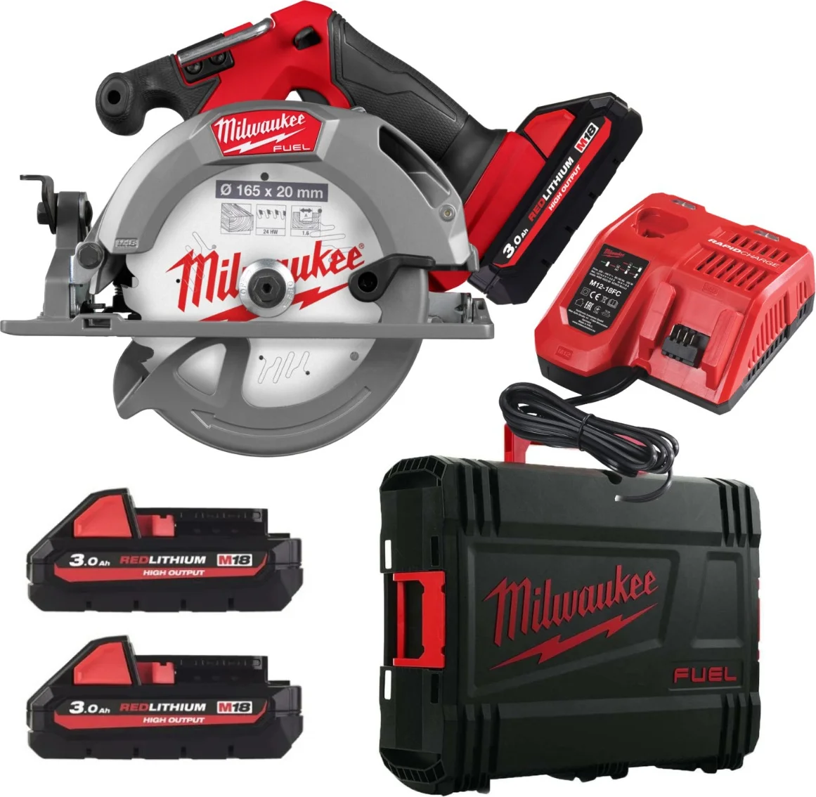 Milwaukee M18 FUEL™ FCS552-302X Accu cirkelzaag 165mm 18V 3.0Ah in HD-Box - 4933493589